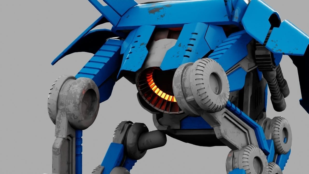 Alien Bot rigged 3D model_2