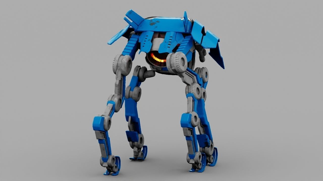 Alien Bot rigged 3D model_9