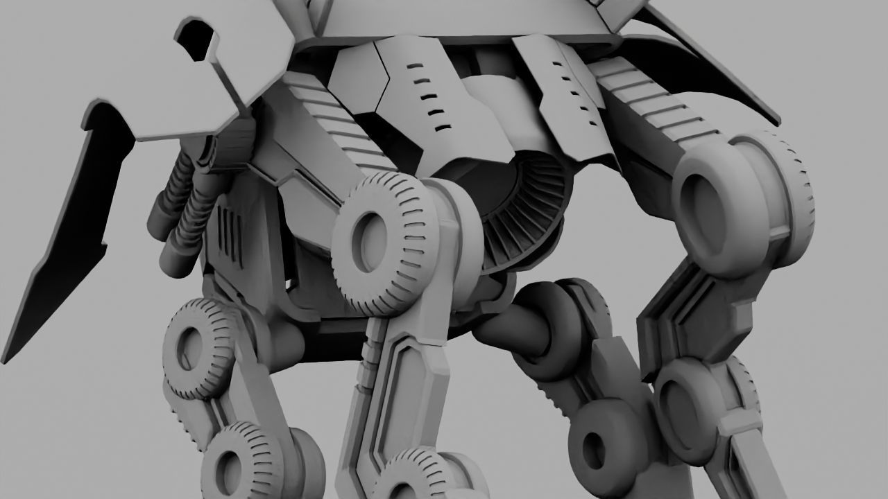 Alien Bot rigged 3D model_23