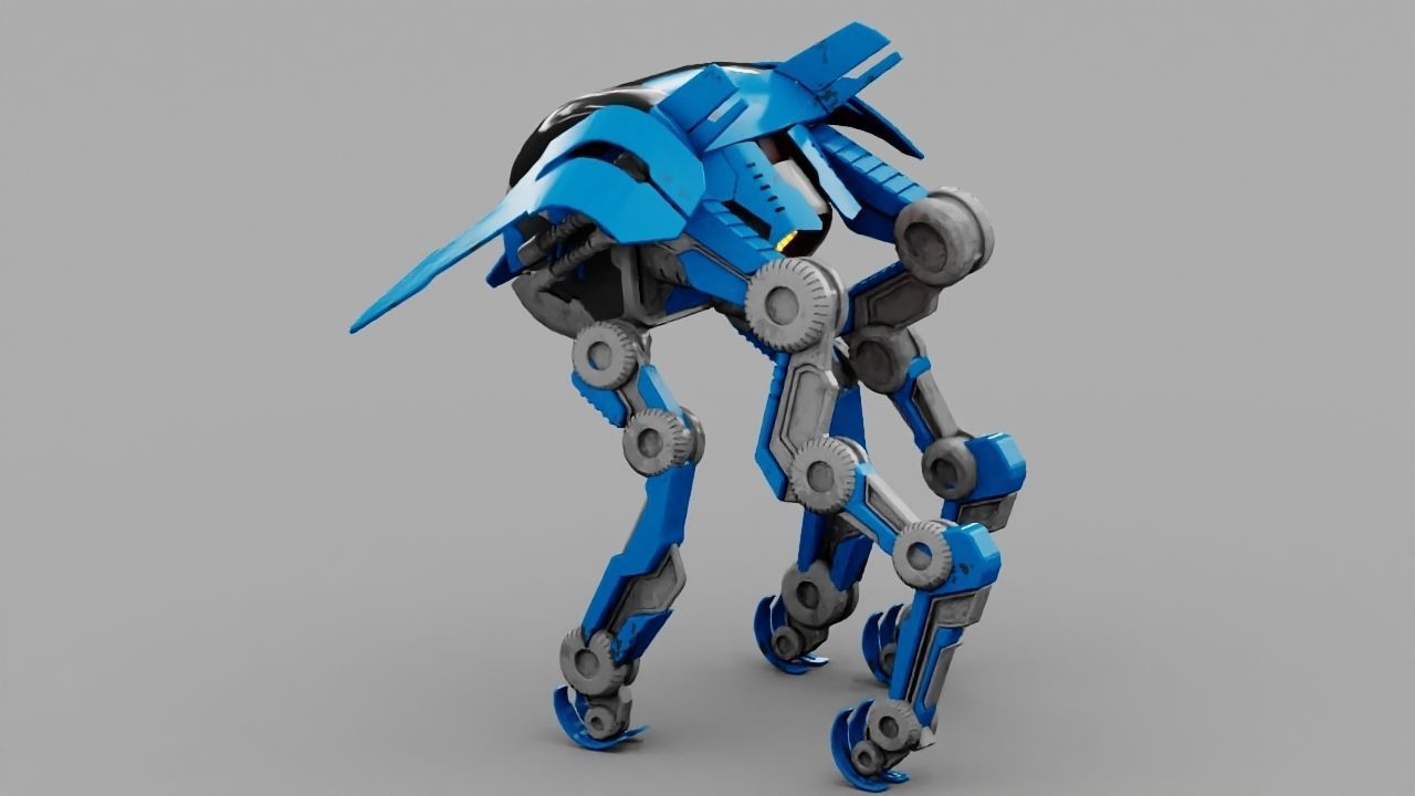 Alien Bot rigged 3D model_7