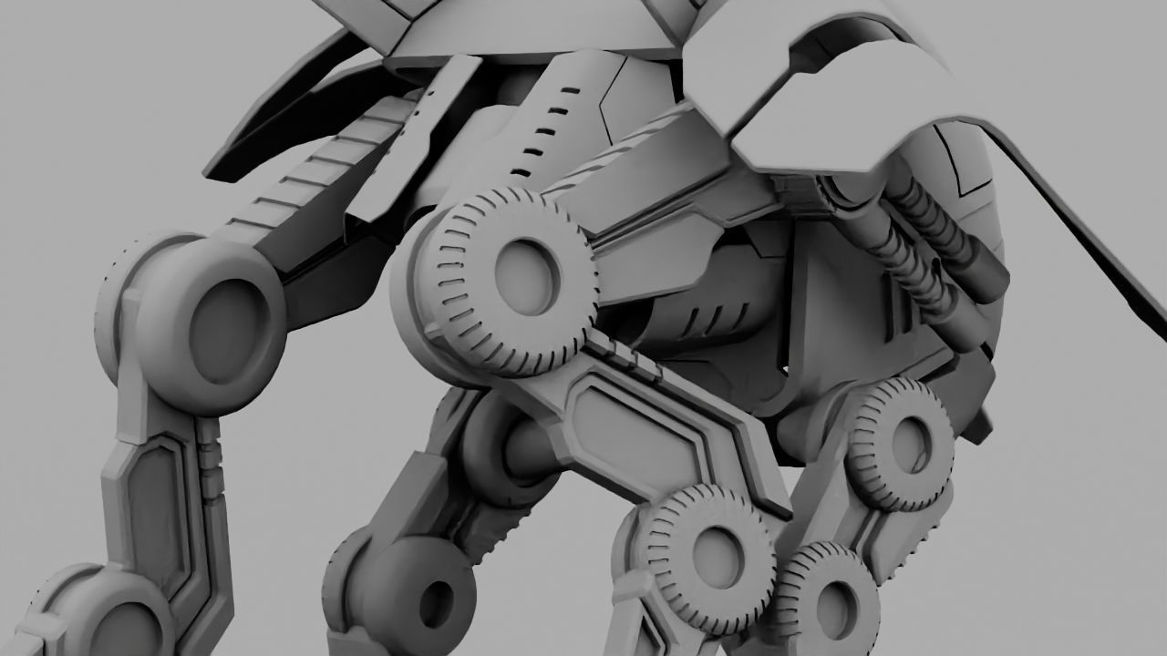 Alien Bot rigged 3D model_24