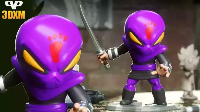 Foot Soldier Chibi STL for 3D Printing ChibiSTL 3DXM