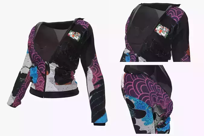 Japanese NFT Sweater 3D model