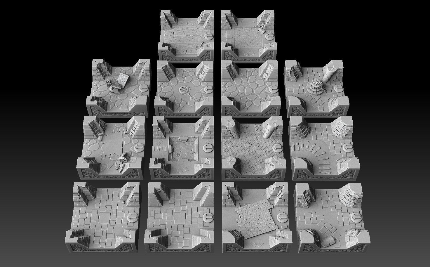 Drakborgen and Dungeonquest 3D Tile Set ROYALTY FREE VERSION 3D print model_56