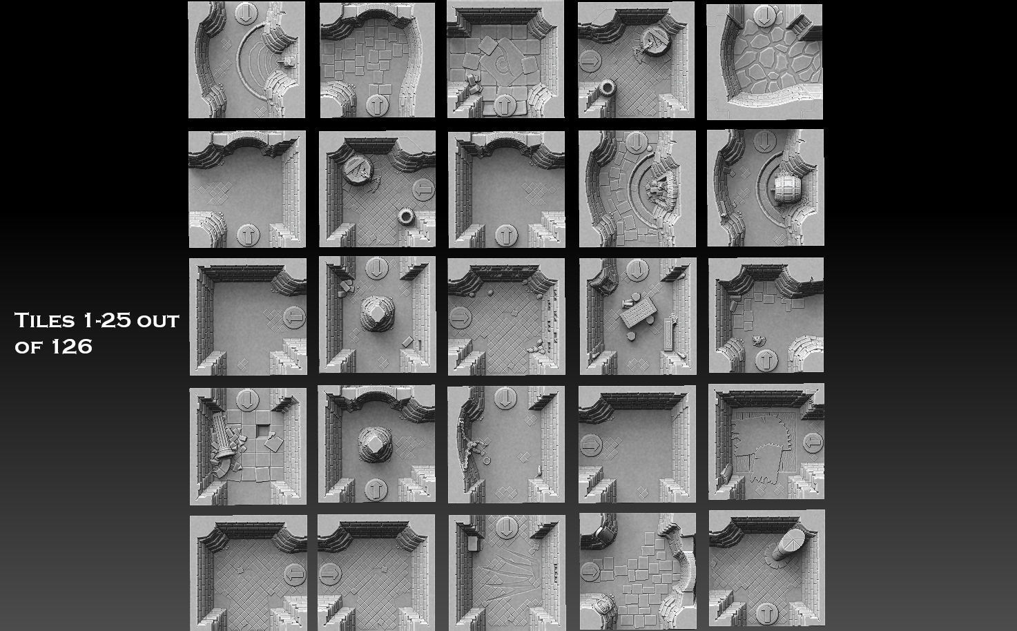 Drakborgen and Dungeonquest 3D Tile Set ROYALTY FREE VERSION 3D print model_6