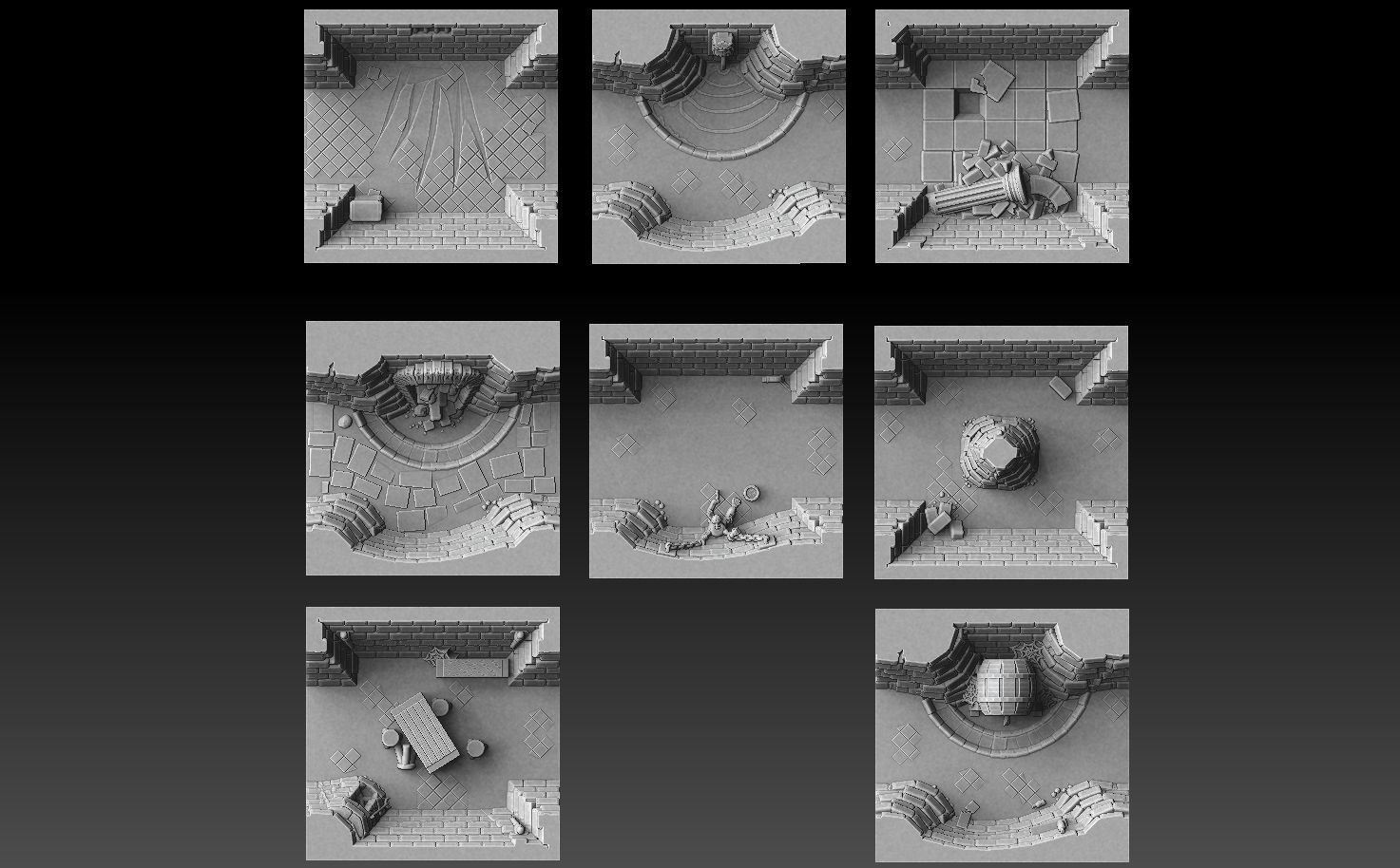 Drakborgen and Dungeonquest 3D Tile Set ROYALTY FREE VERSION 3D print model_77
