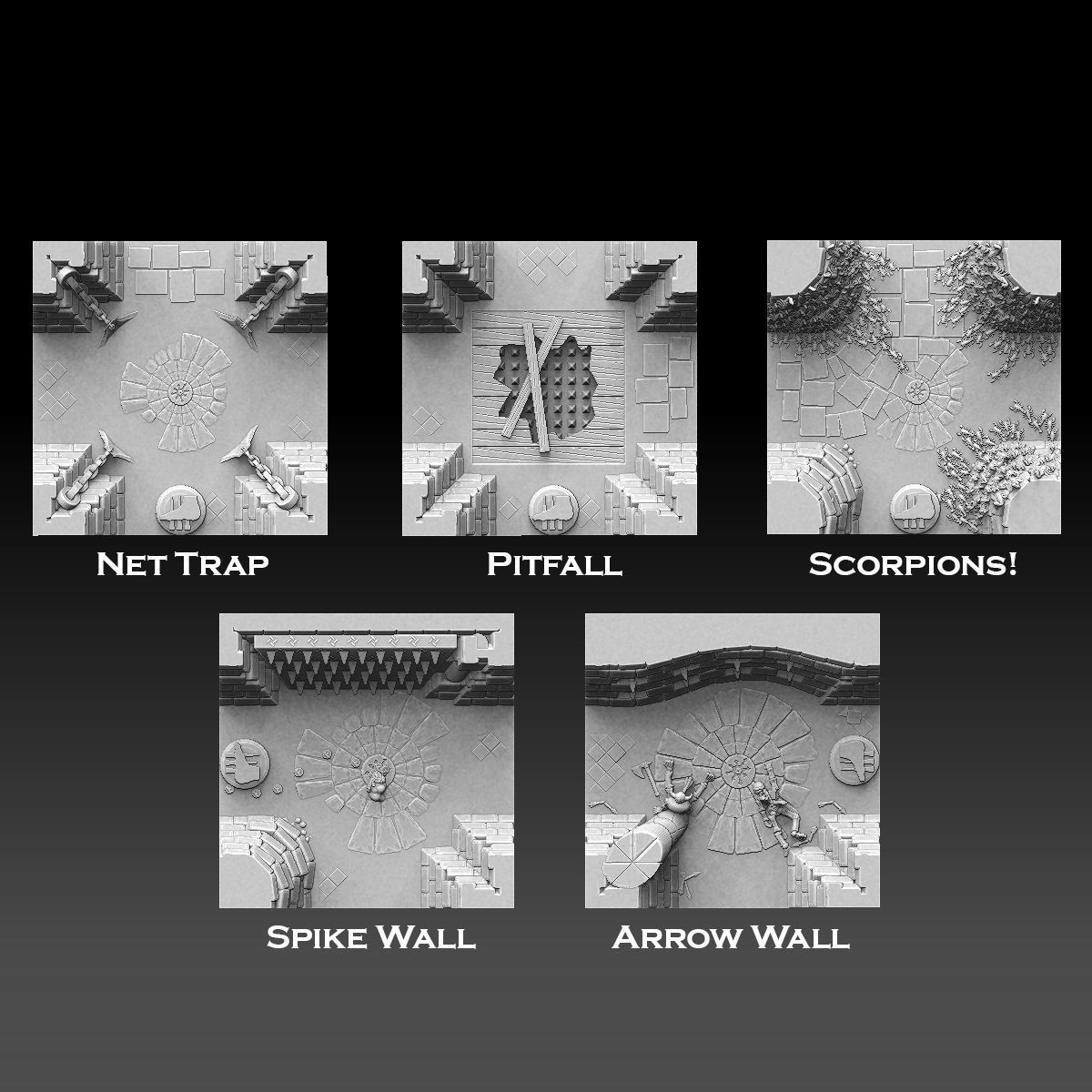 Drakborgen and Dungeonquest 3D Tile Set ROYALTY FREE VERSION 3D print model_71