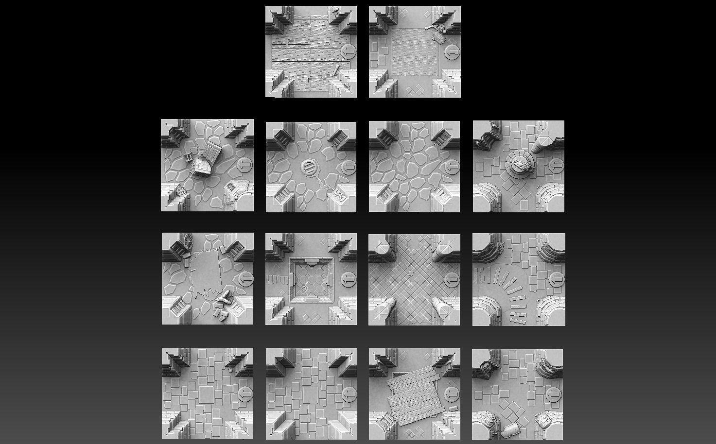 Drakborgen and Dungeonquest 3D Tile Set ROYALTY FREE VERSION 3D print model_55