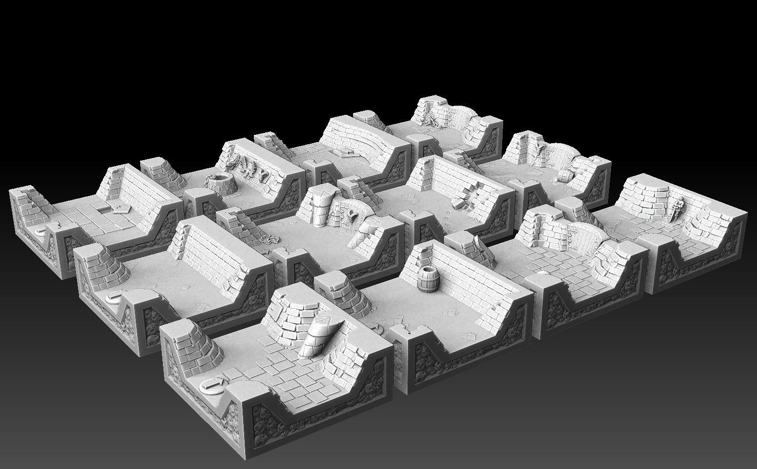 Drakborgen and Dungeonquest 3D Tile Set ROYALTY FREE VERSION 3D print model_18