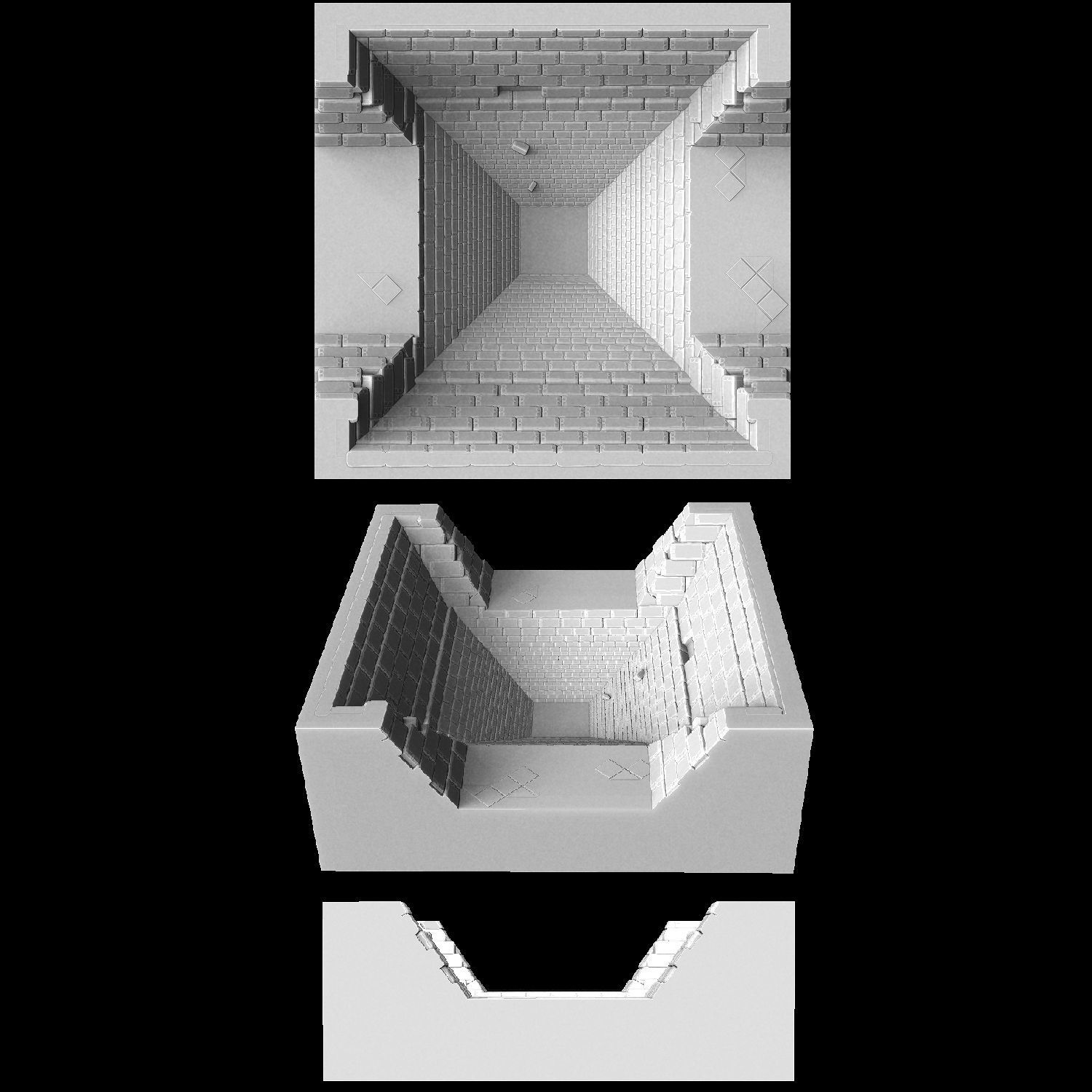 Drakborgen and Dungeonquest 3D Tile Set ROYALTY FREE VERSION 3D print model_32