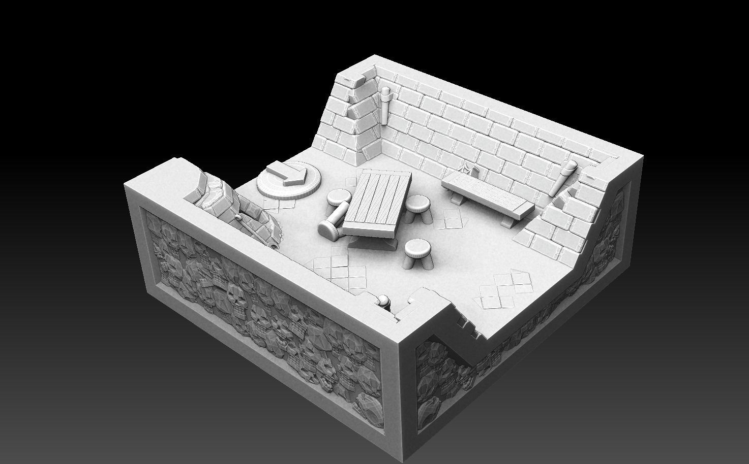 Drakborgen and Dungeonquest 3D Tile Set ROYALTY FREE VERSION 3D print model_48