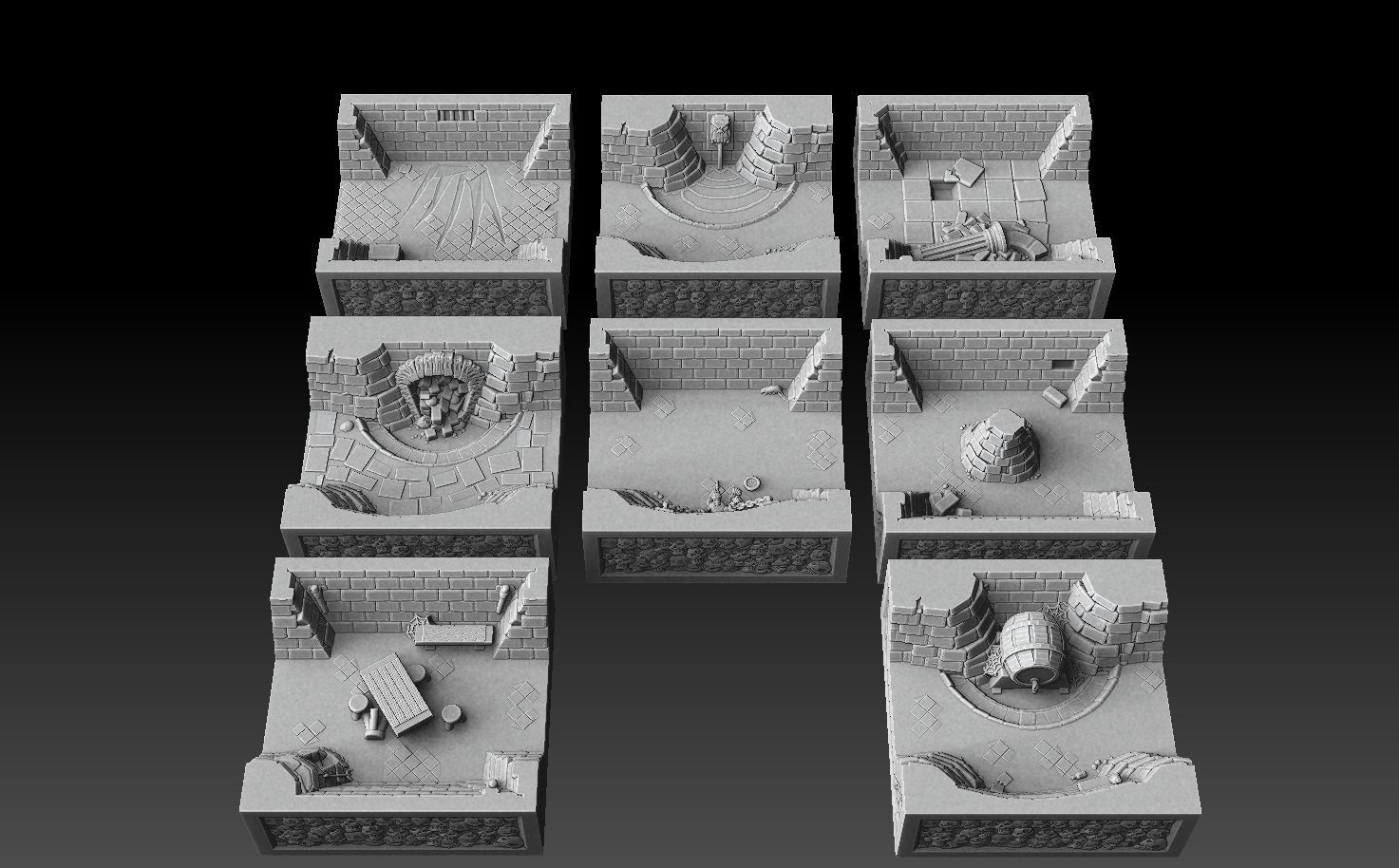 Drakborgen and Dungeonquest 3D Tile Set ROYALTY FREE VERSION 3D print model_78
