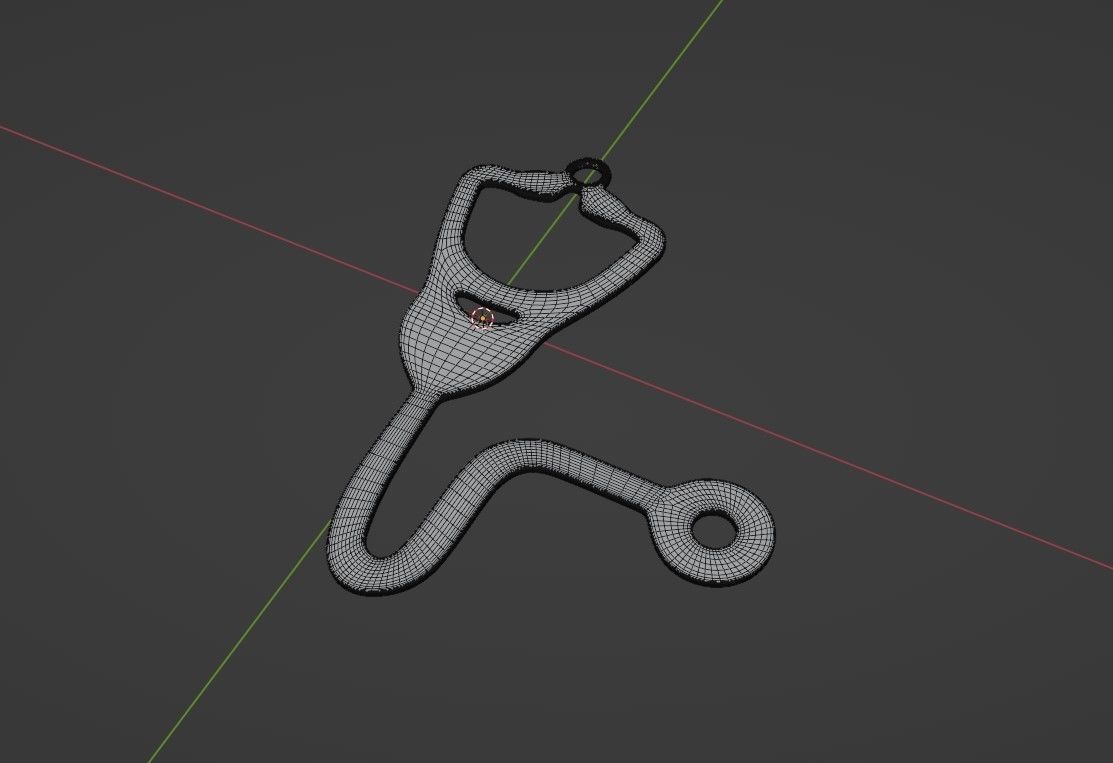 Stethoscope Necklace 3D print model_5