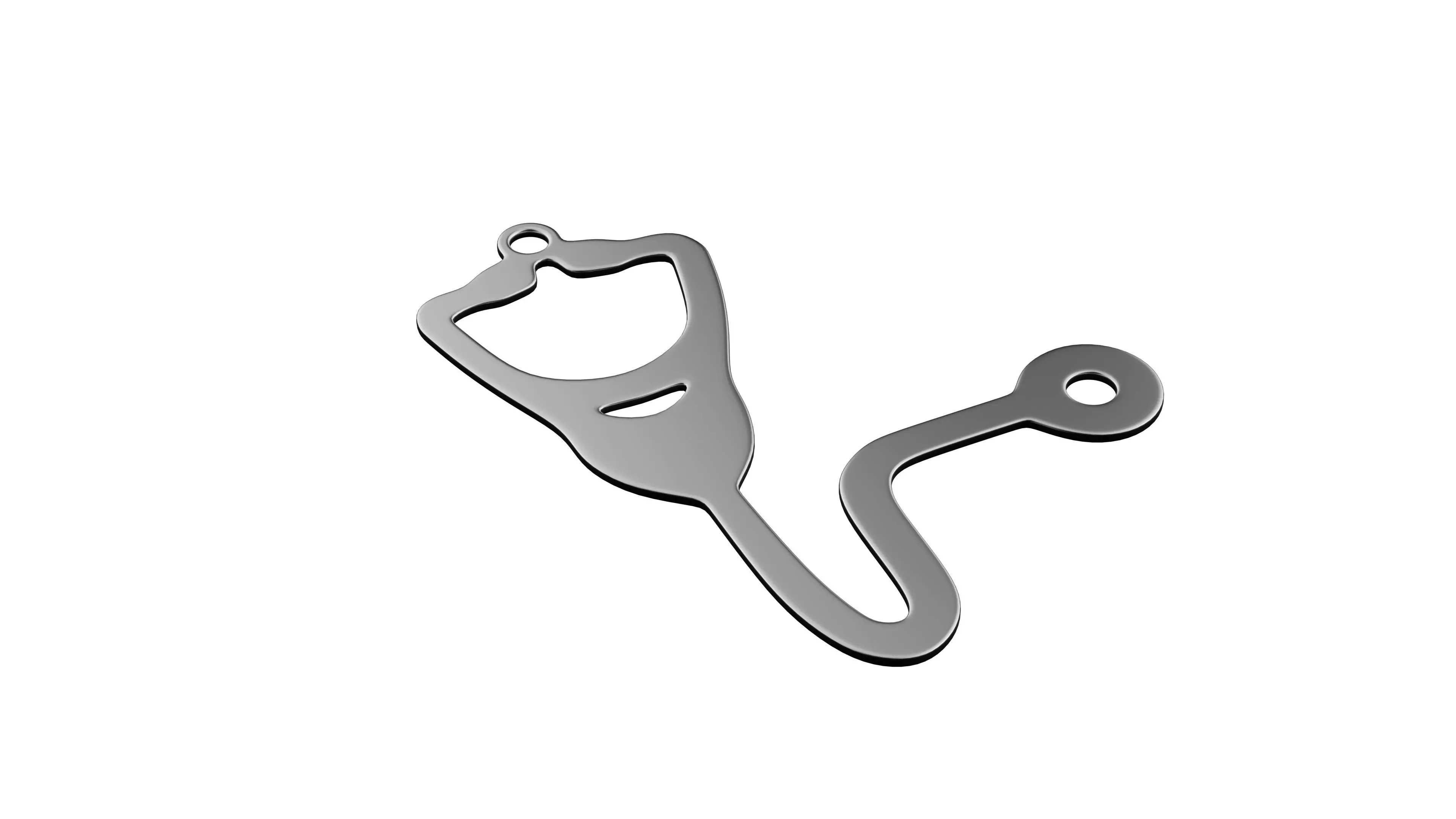 Stethoscope Necklace 3D print model_0