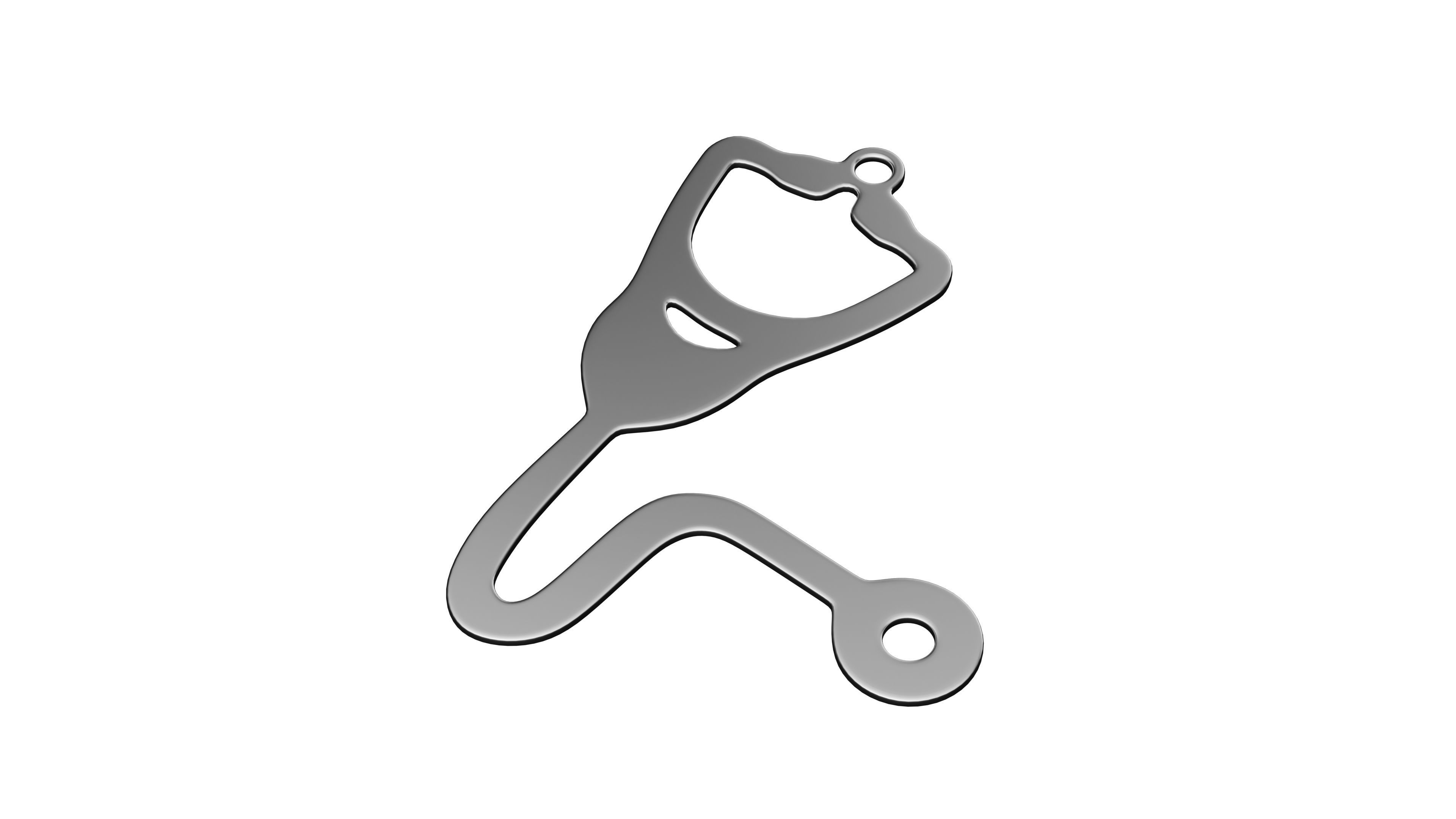 Stethoscope Necklace 3D print model_2