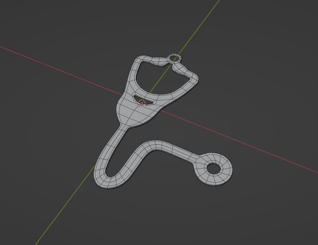Stethoscope Necklace 3D print model_4