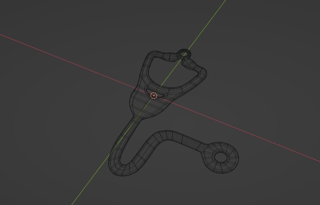 Stethoscope Necklace 3D print model_6