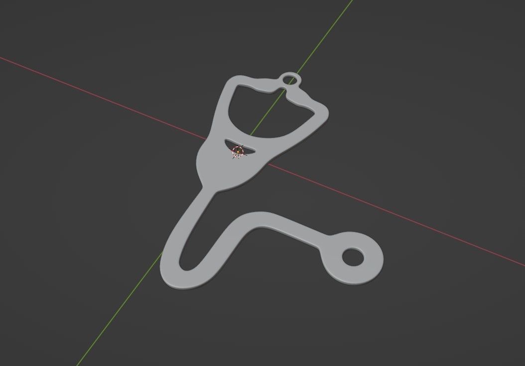 Stethoscope Necklace 3D print model_3