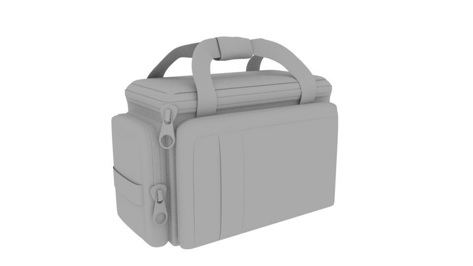 Medical Bag First Aid Kit MidPoly 3D model_1