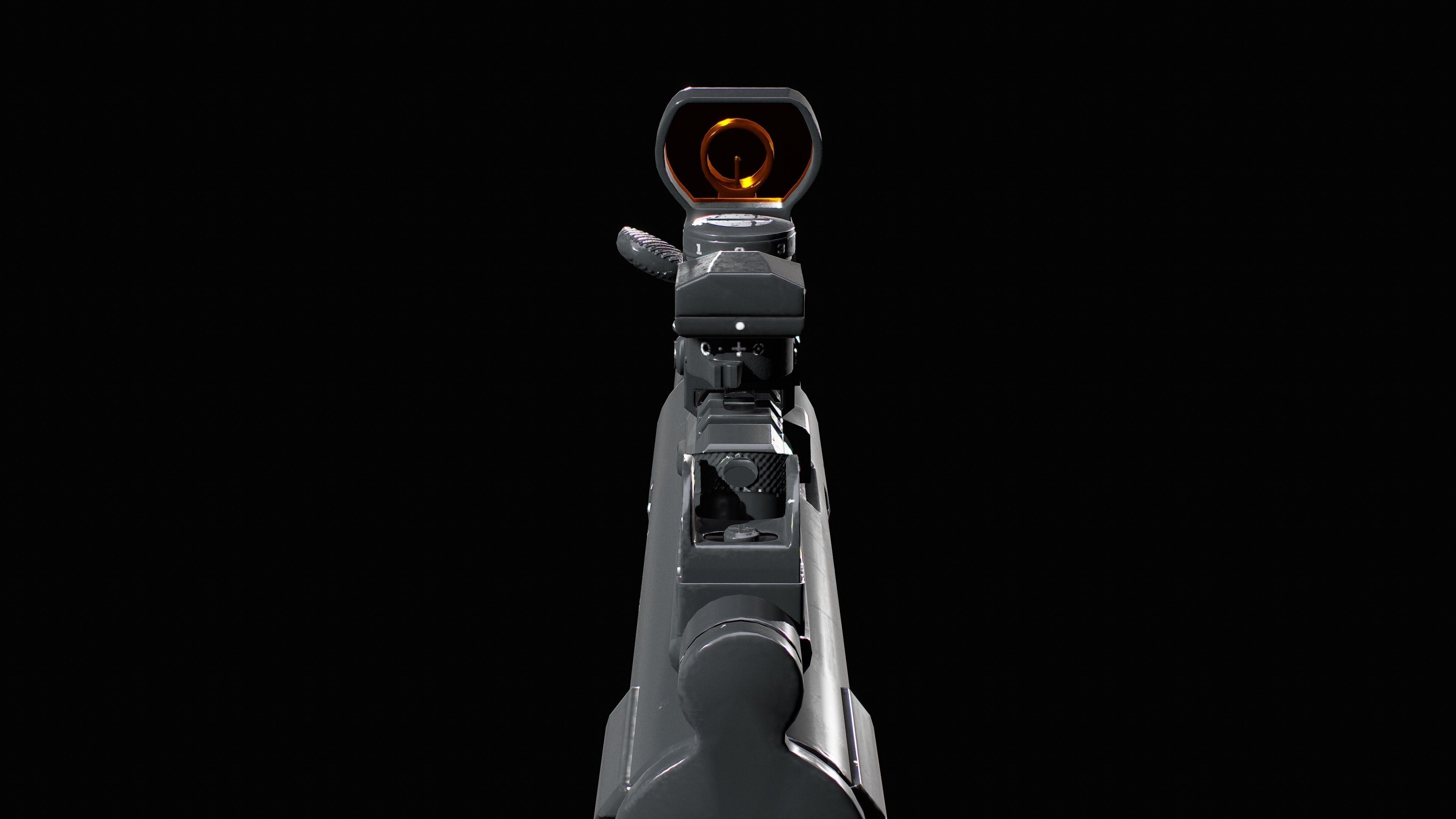 MP5K Submachine Gun Low-poly 3D model_4