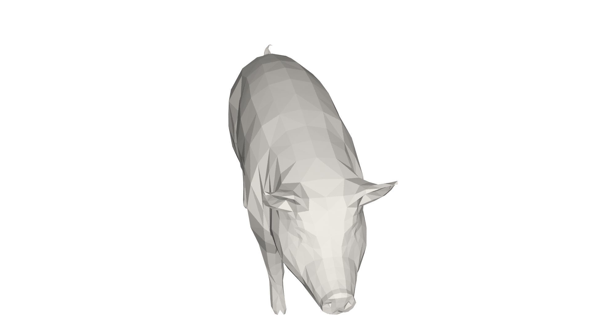 Pig- farm animal Low-poly 3D model_1