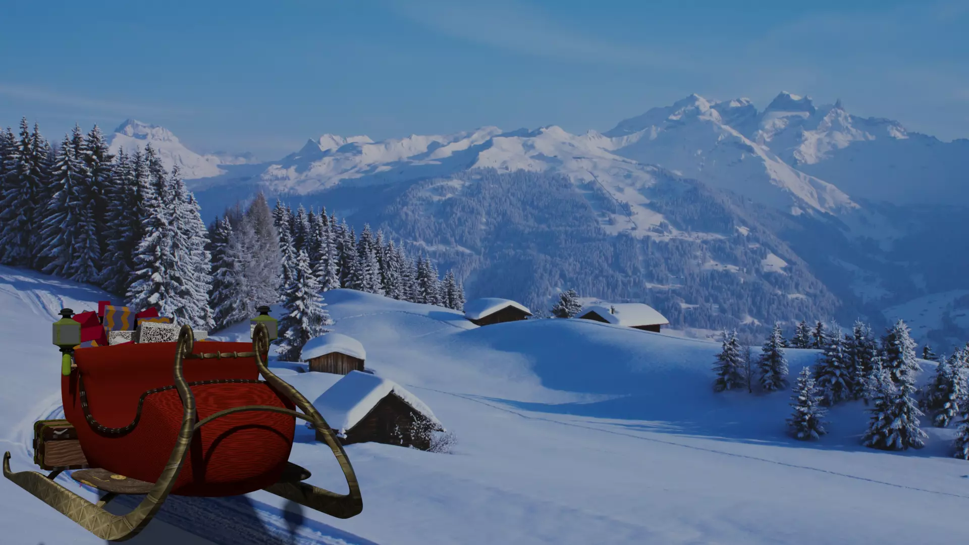 Santa Sleigh 3D model