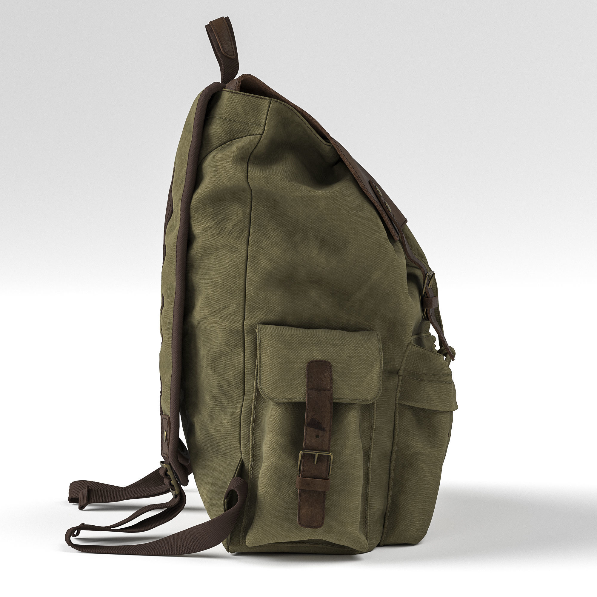 H-Andybag Canvas Backpack 3D model_4