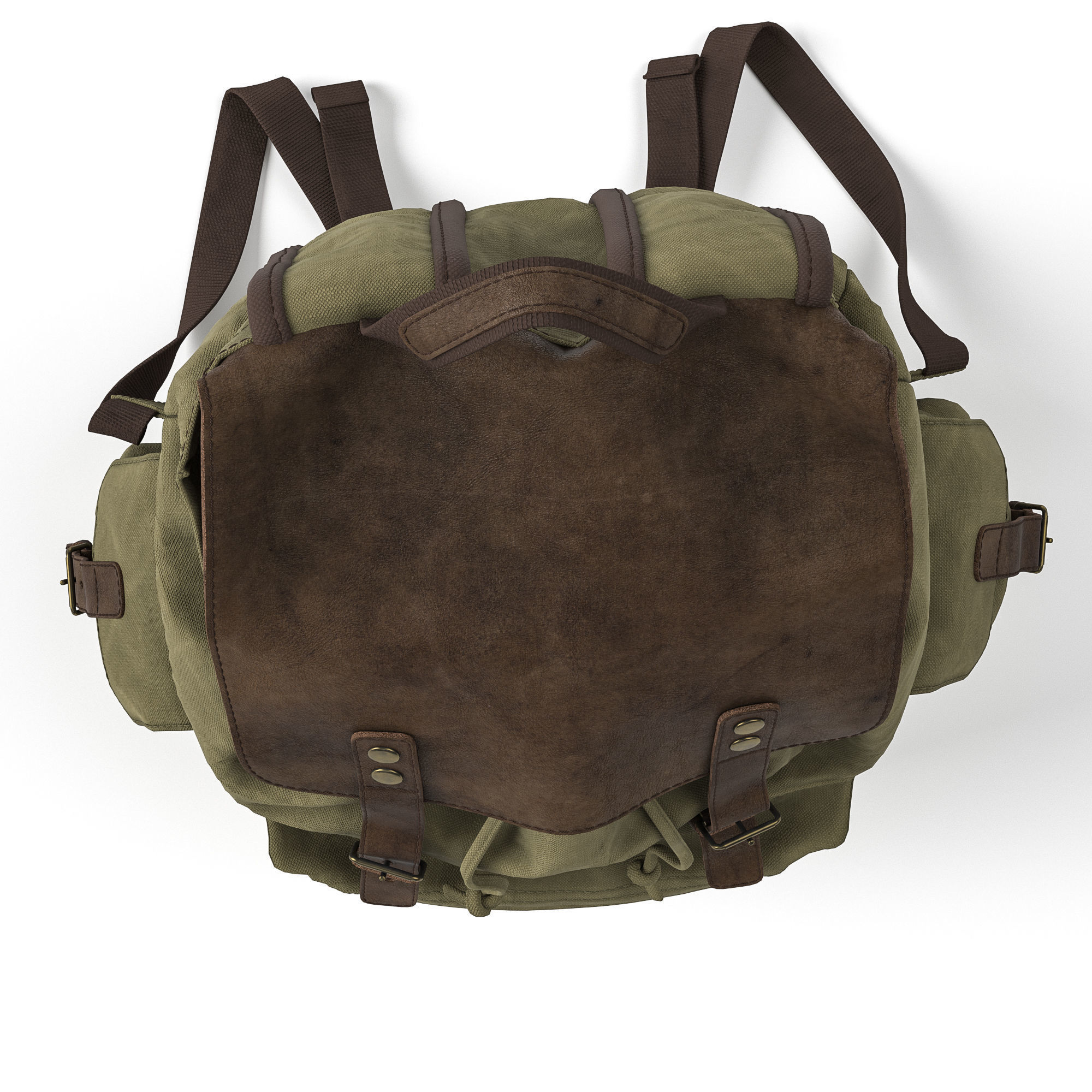 H-Andybag Canvas Backpack 3D model_12