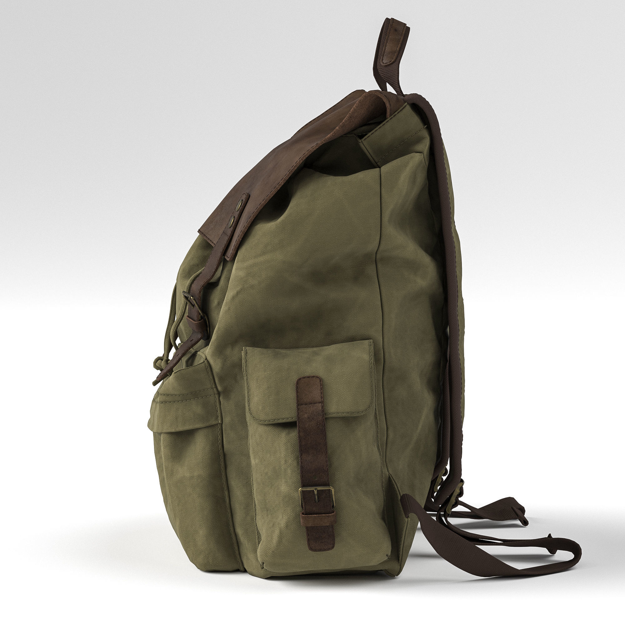 H-Andybag Canvas Backpack 3D model_10