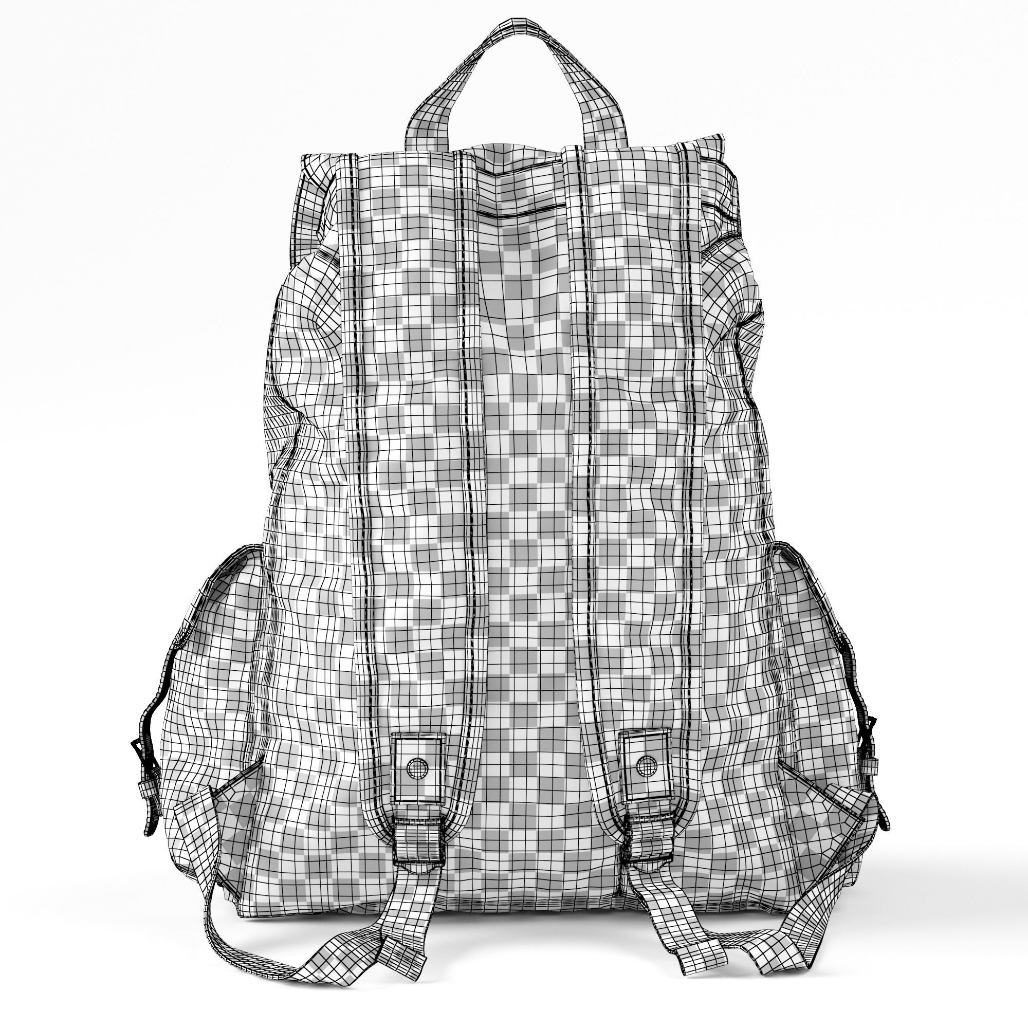 H-Andybag Canvas Backpack 3D model_23