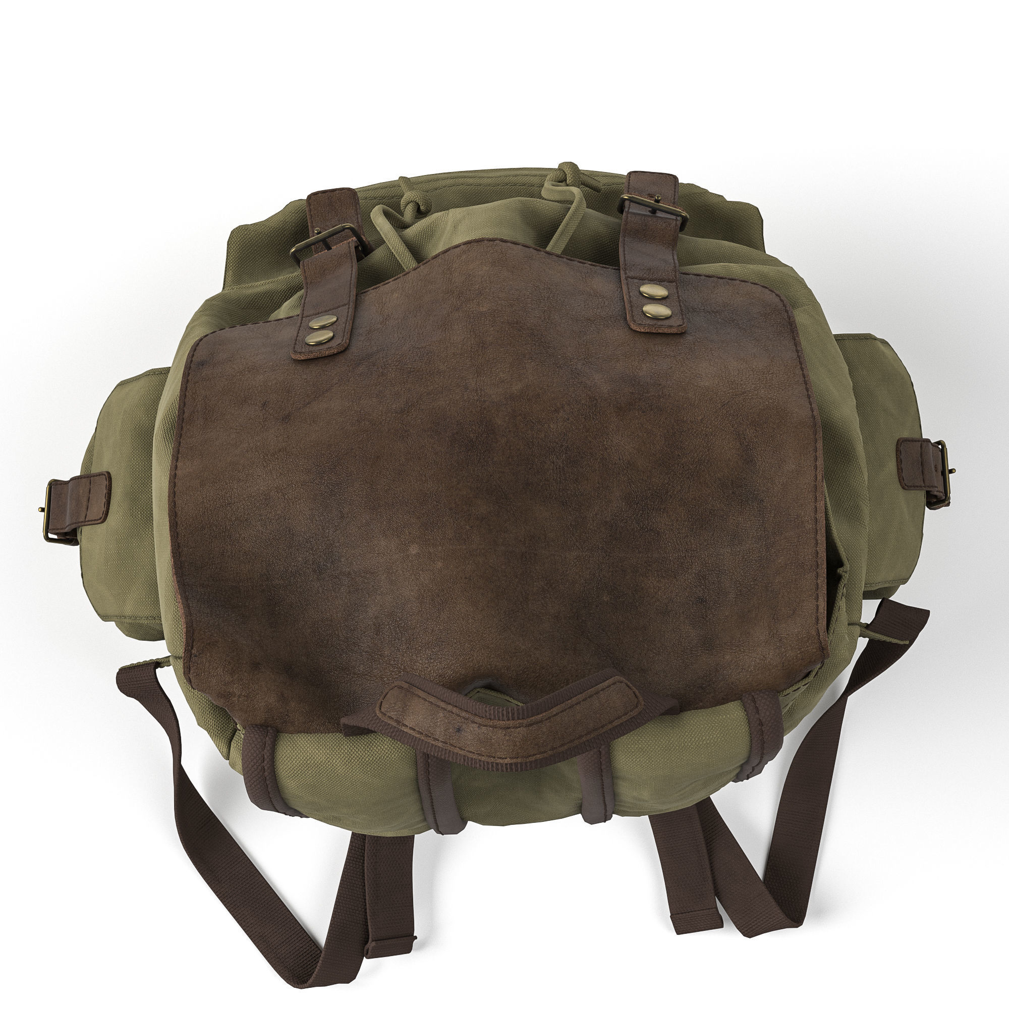 H-Andybag Canvas Backpack 3D model_14