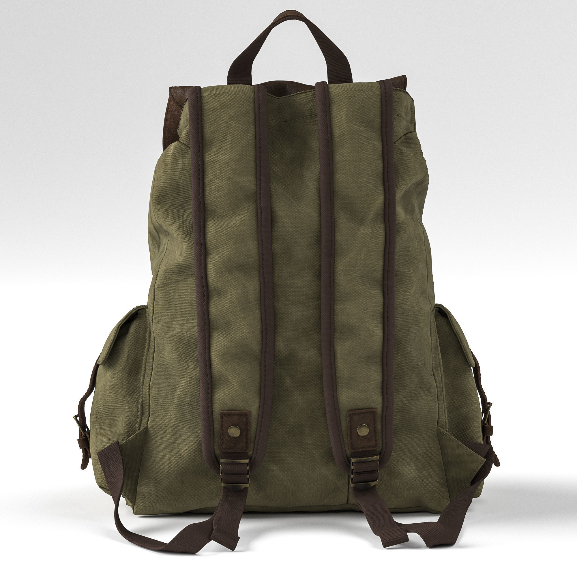 H-Andybag Canvas Backpack 3D model_7