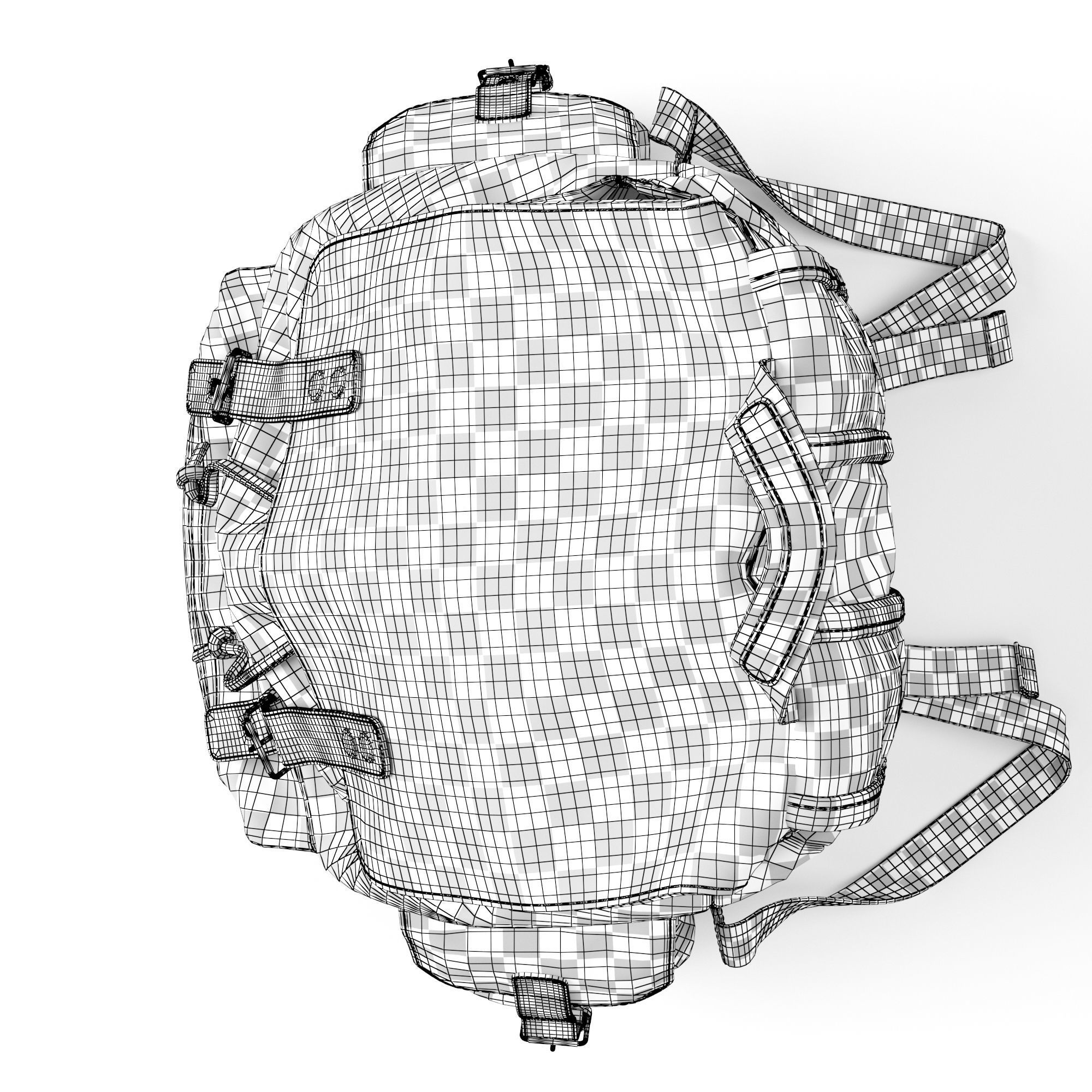 H-Andybag Canvas Backpack 3D model_31