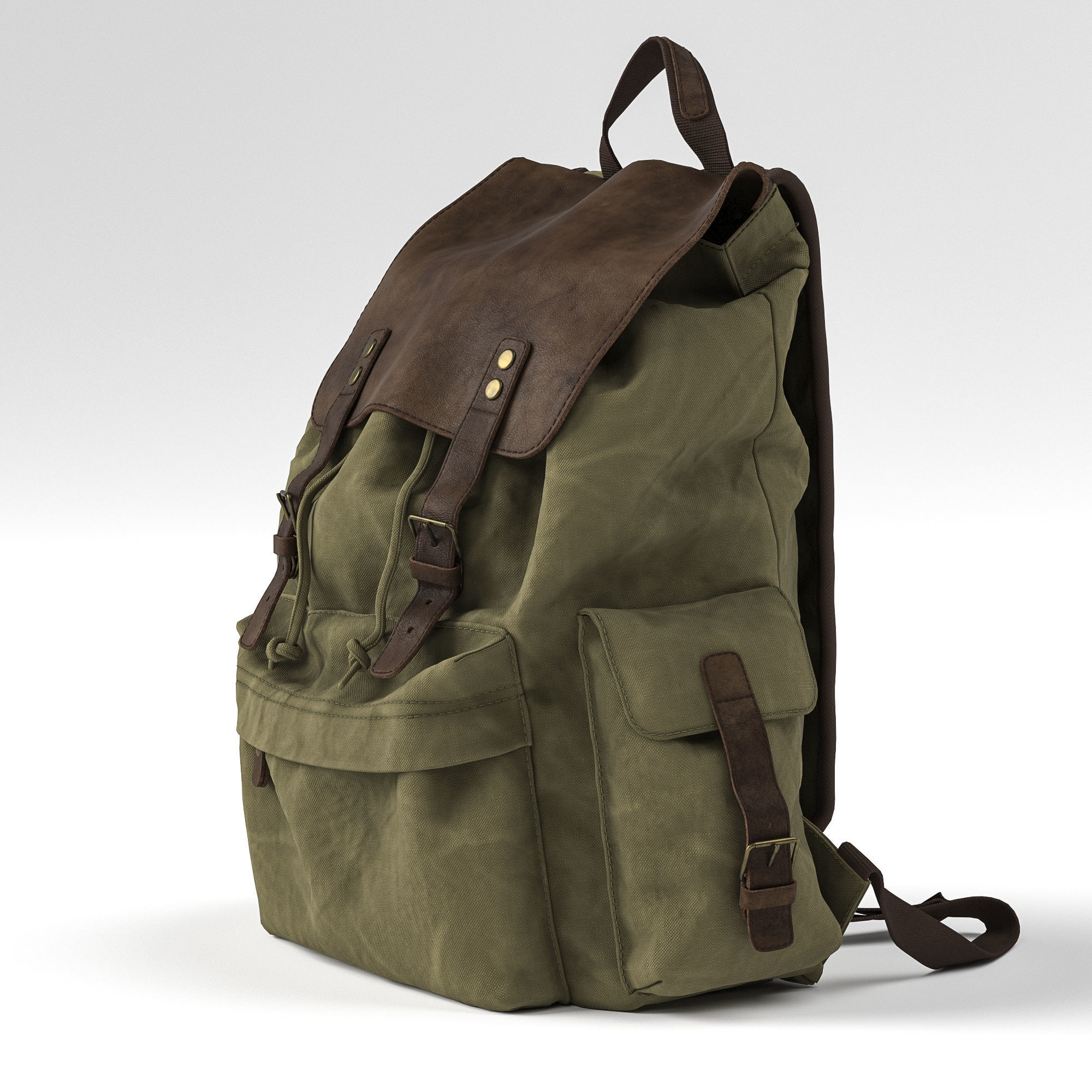 H-Andybag Canvas Backpack 3D model_11