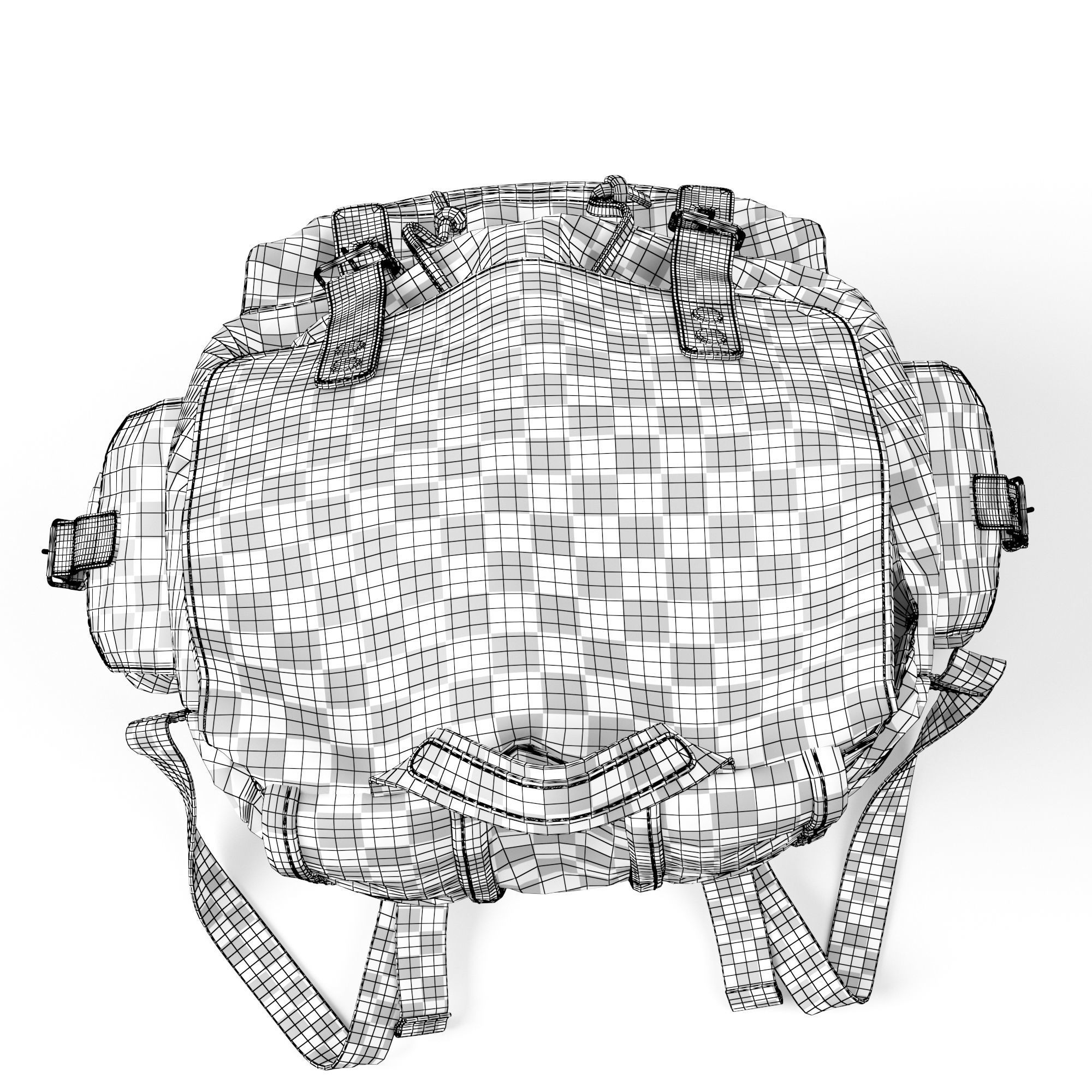 H-Andybag Canvas Backpack 3D model_30