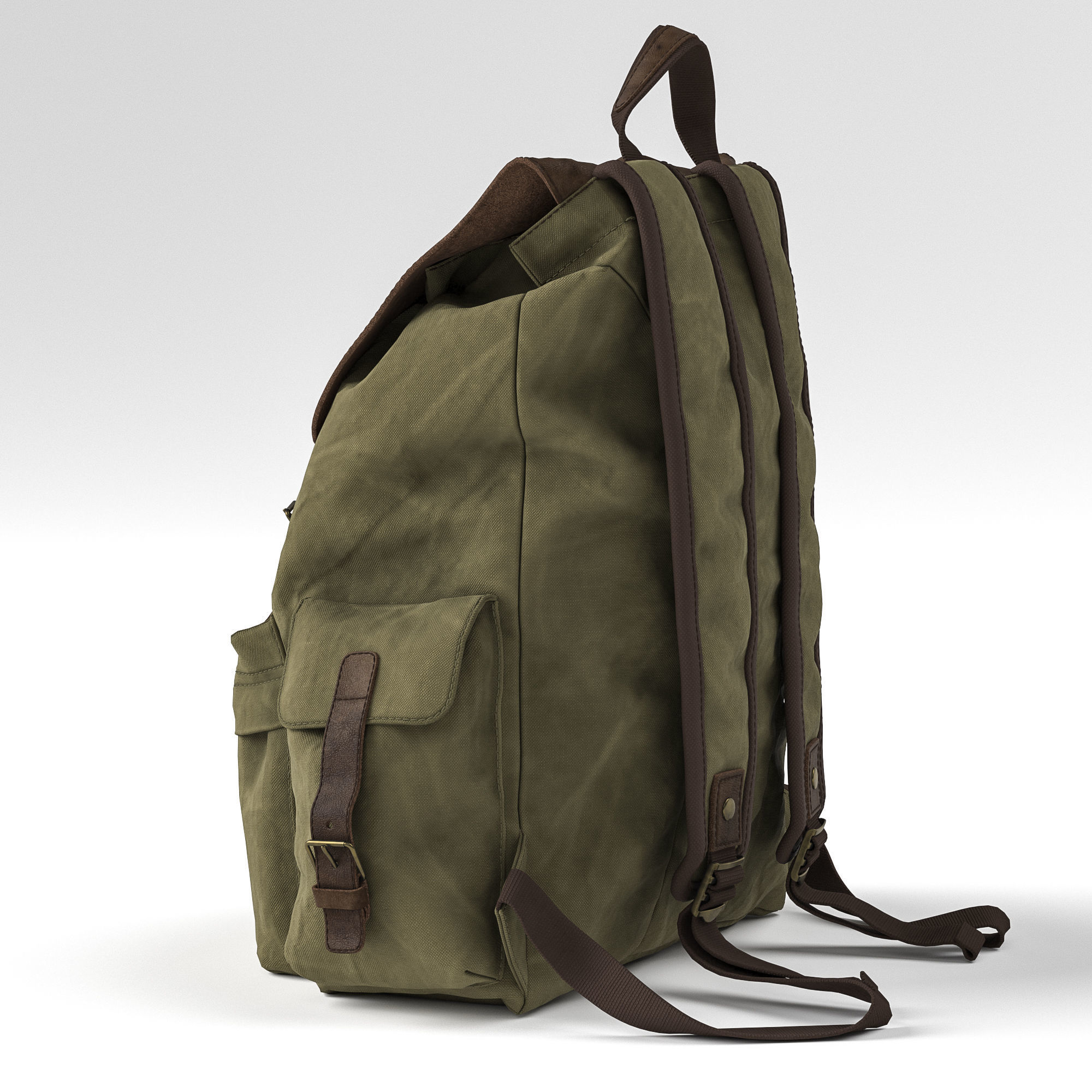 H-Andybag Canvas Backpack 3D model_9