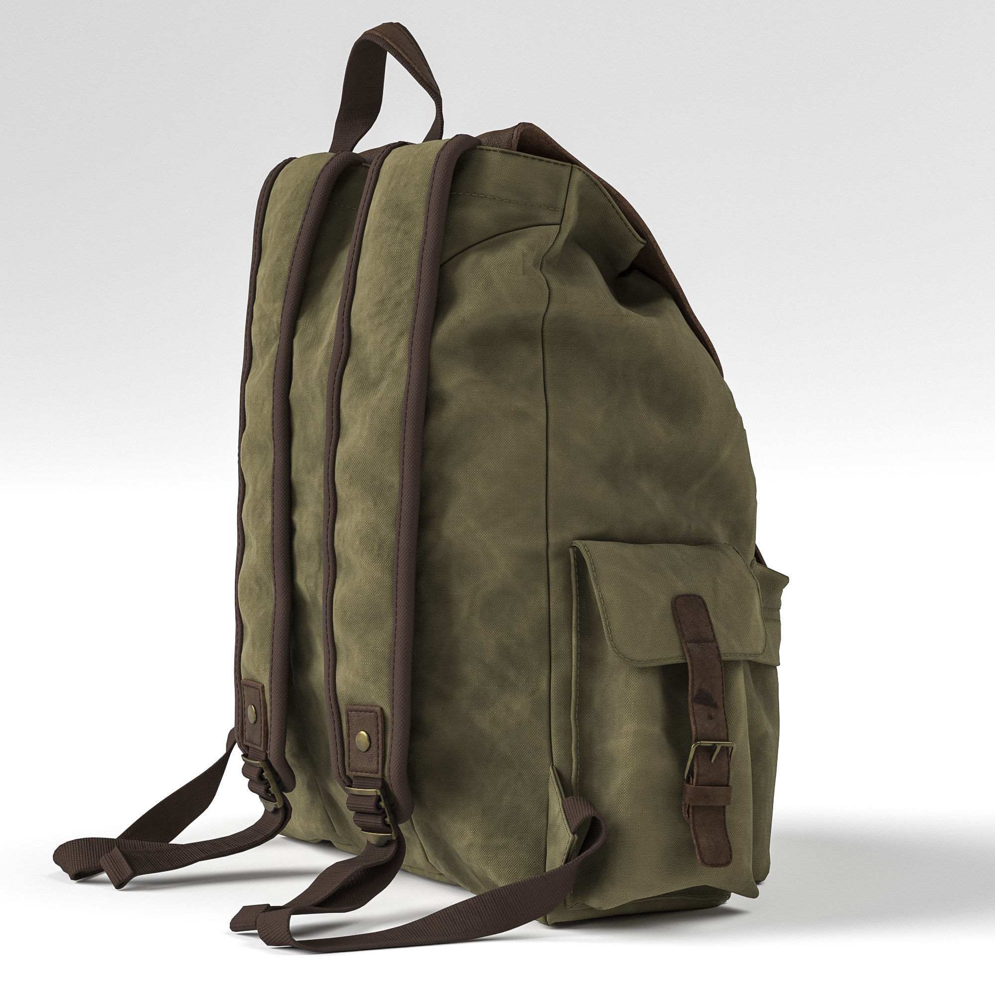 H-Andybag Canvas Backpack 3D model_5