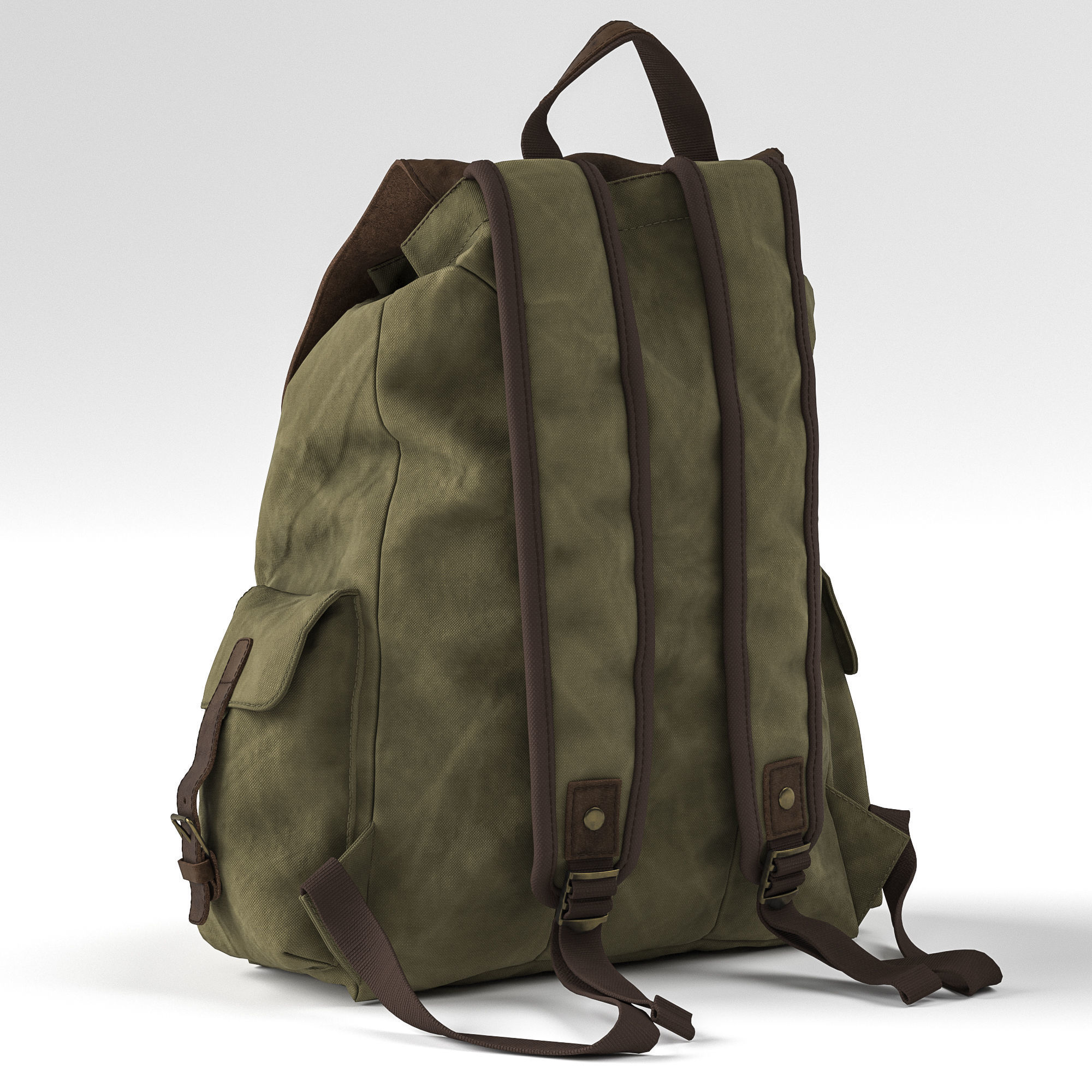 H-Andybag Canvas Backpack 3D model_8
