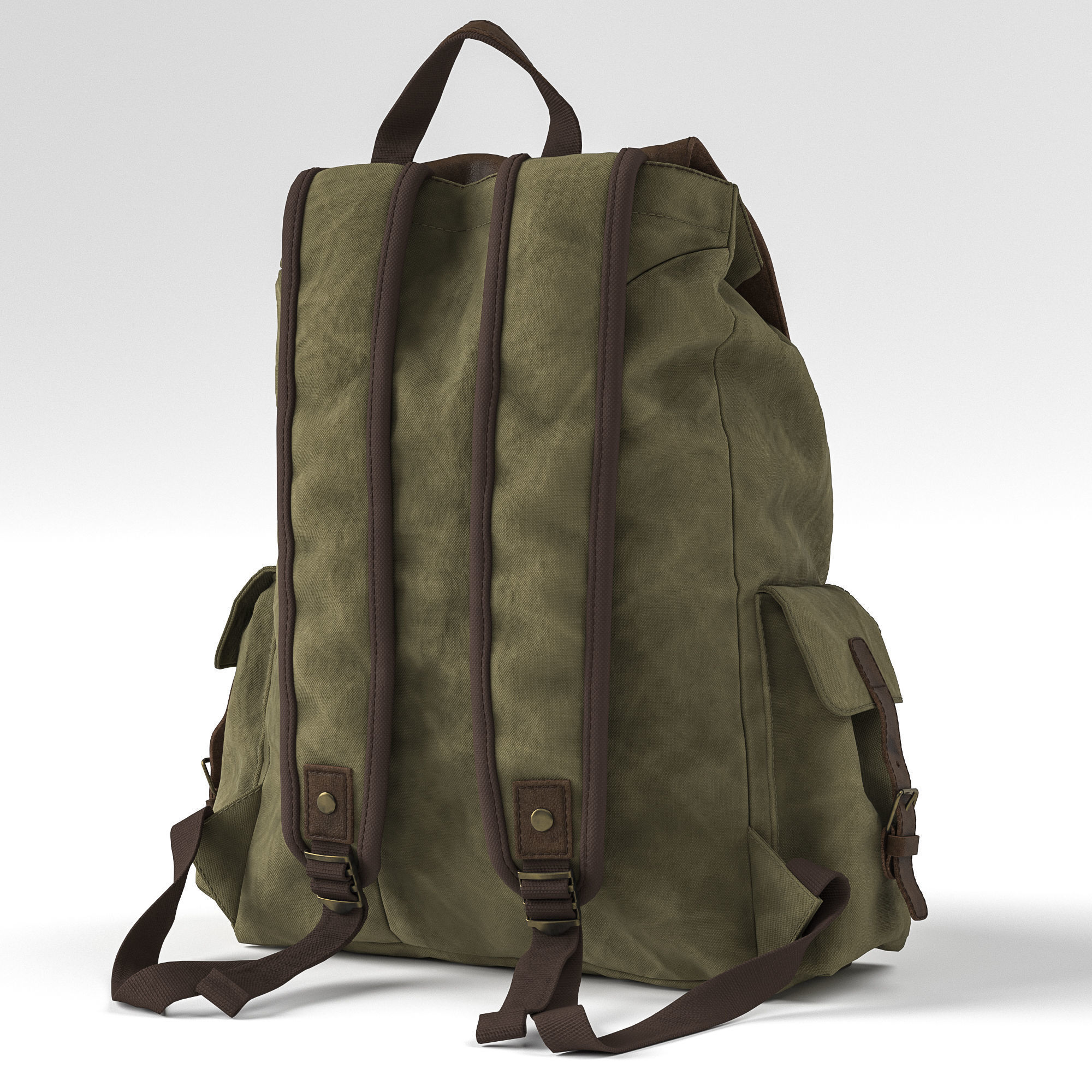 H-Andybag Canvas Backpack 3D model_6