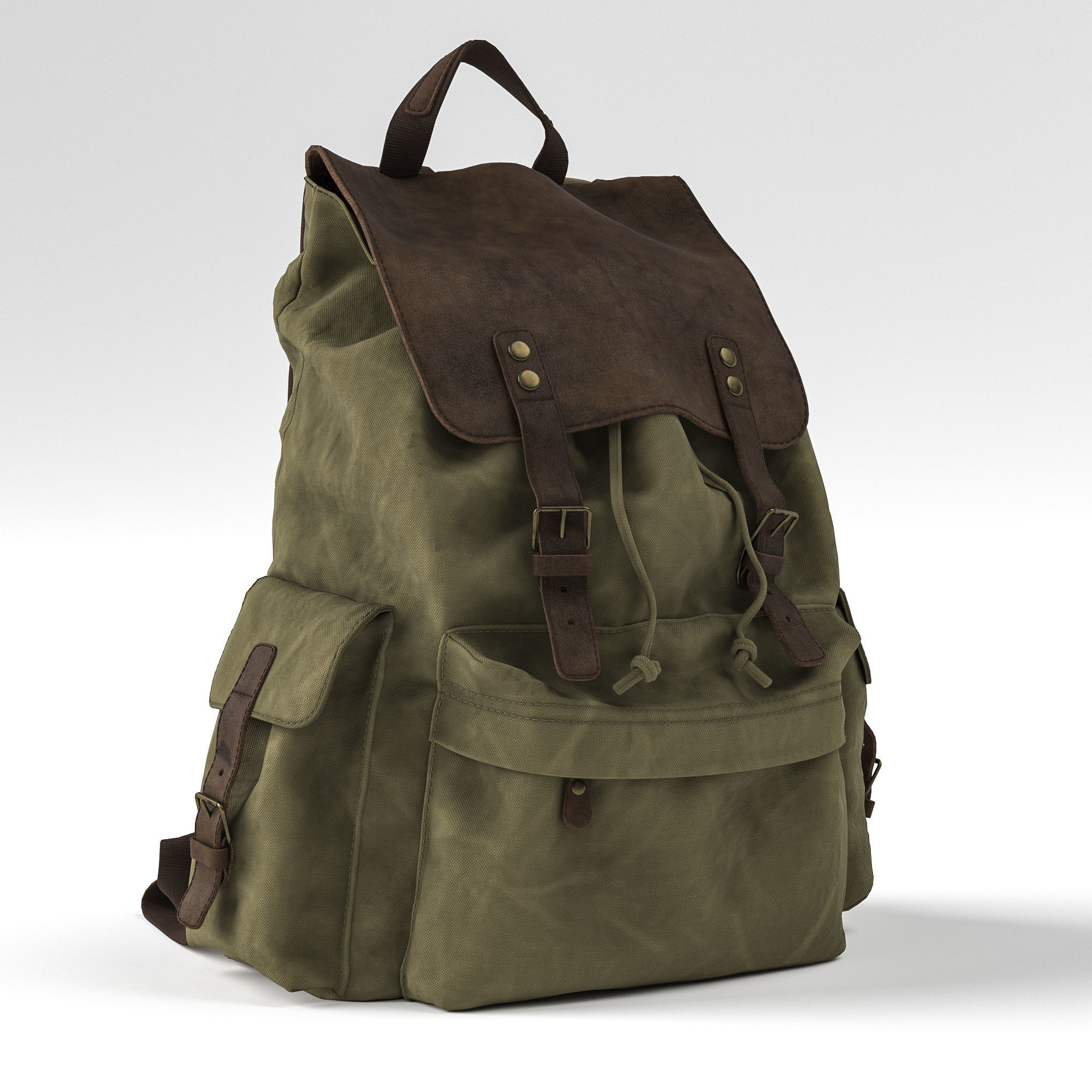 H-Andybag Canvas Backpack 3D model_2