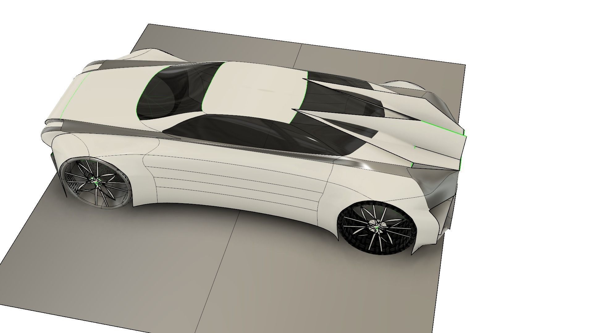 Aegon futuristic car 3D model_7