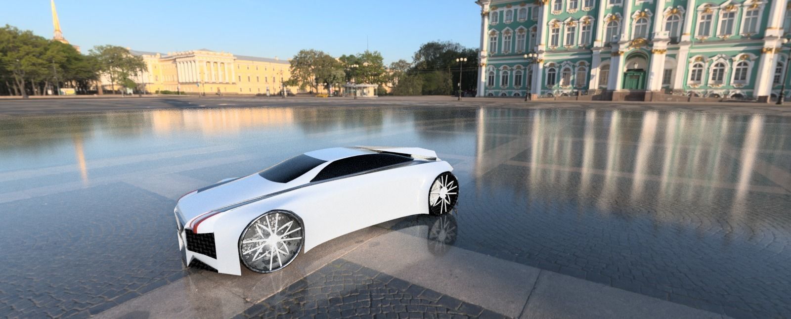 Aegon futuristic car 3D model_5