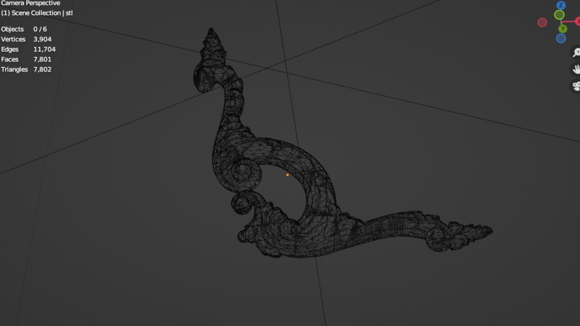 Classic decor ornament 167 3D model_7