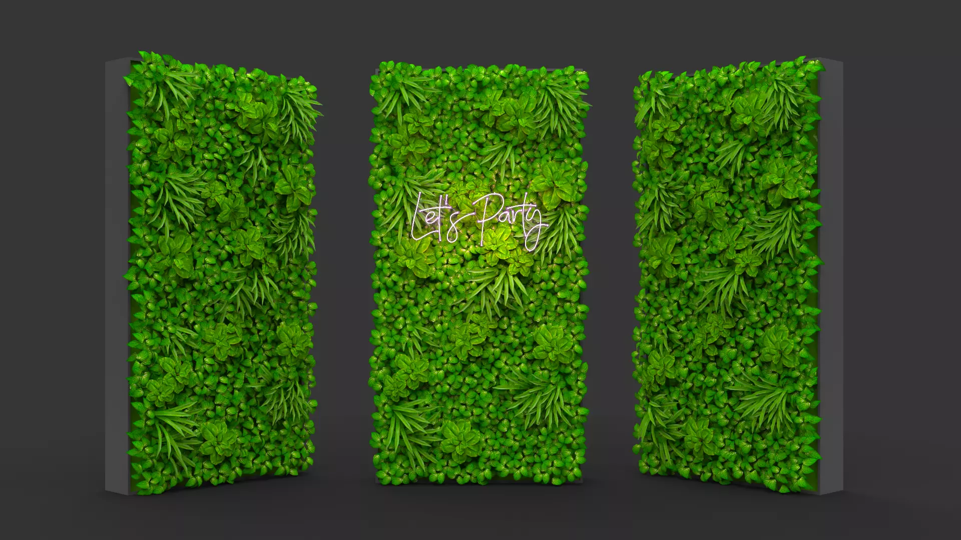 Green Wall 3D model_0