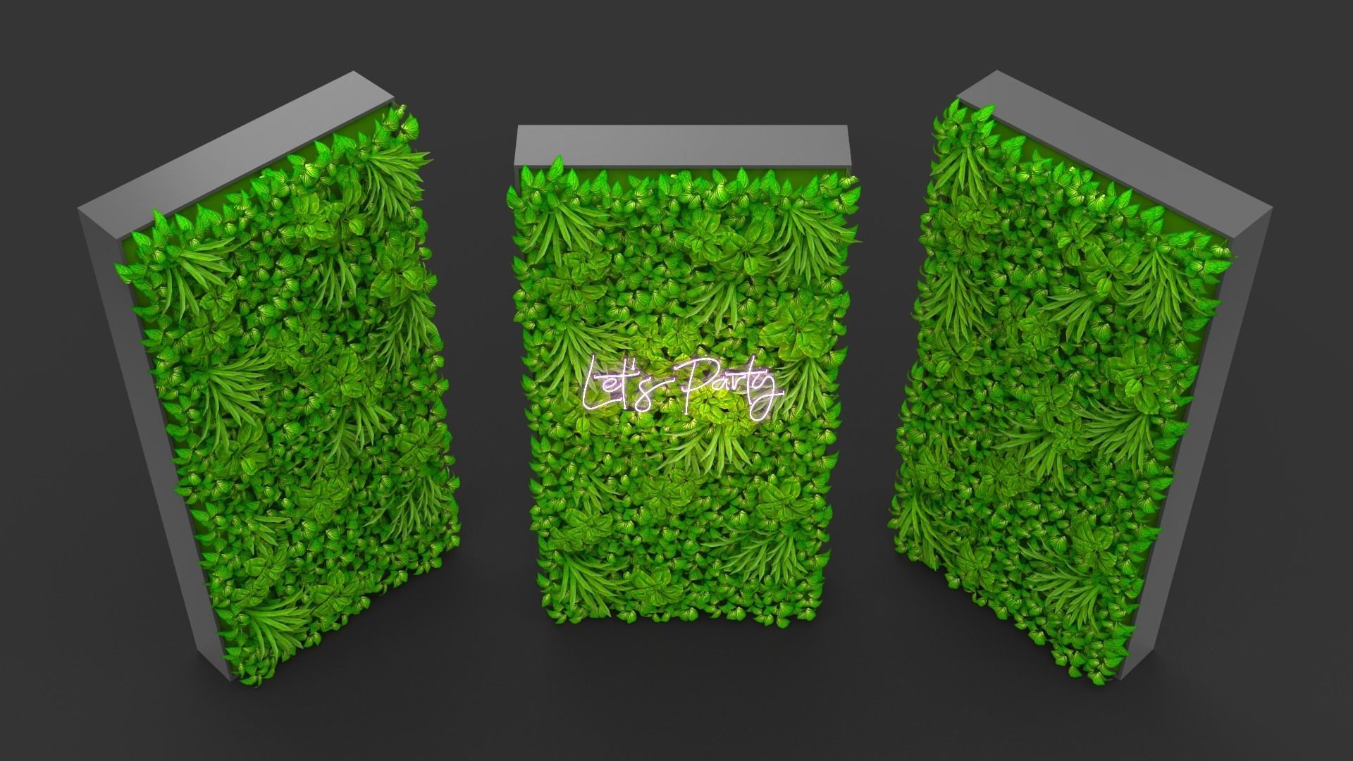 Green Wall 3D model_4