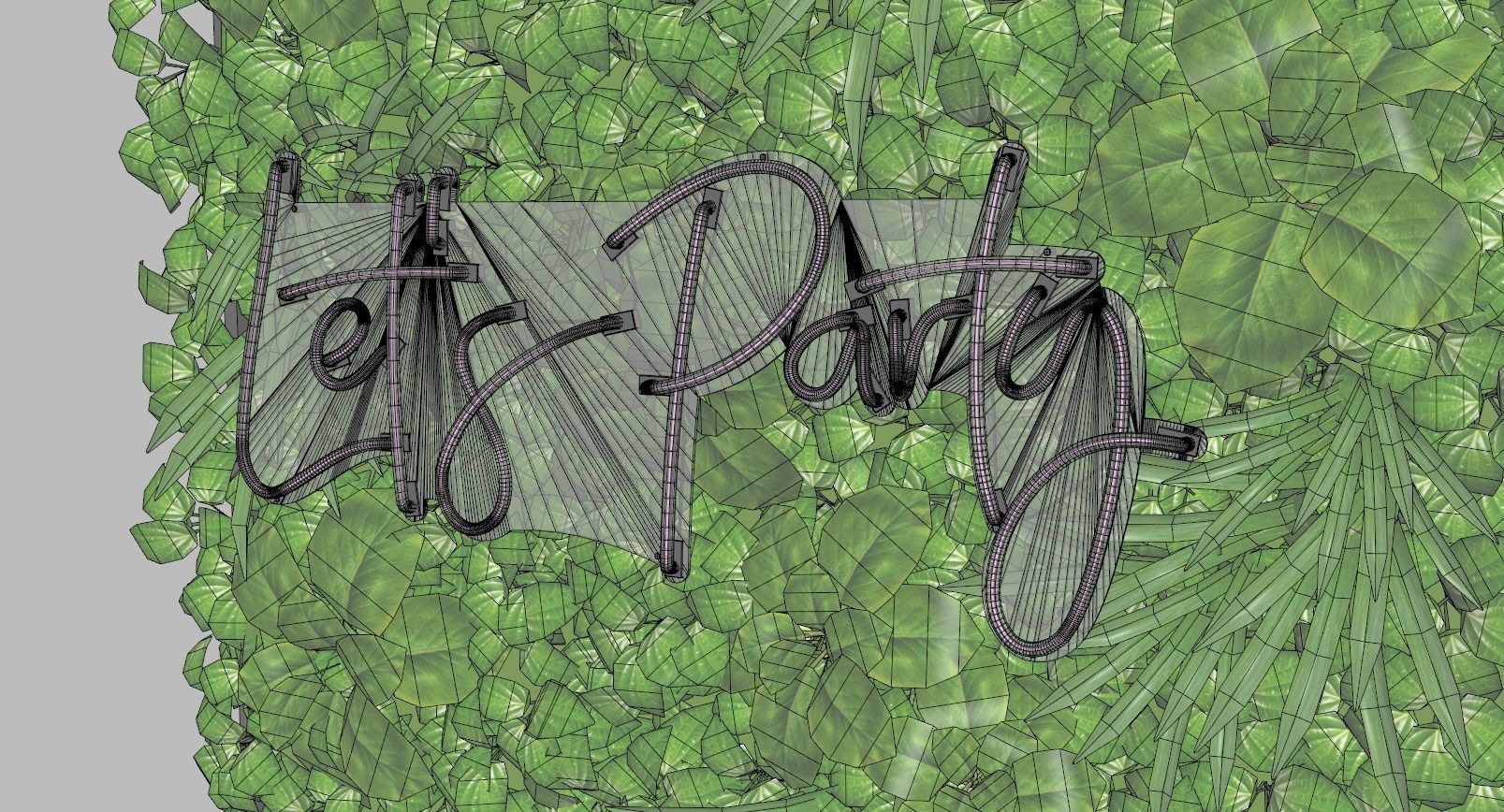 Green Wall 3D model_8