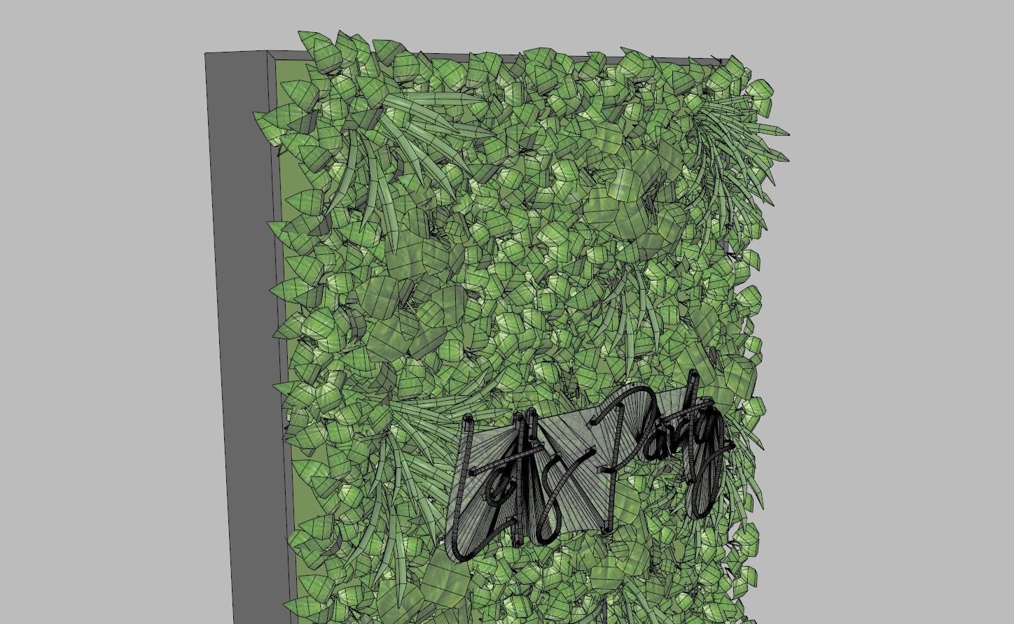 Green Wall 3D model_7