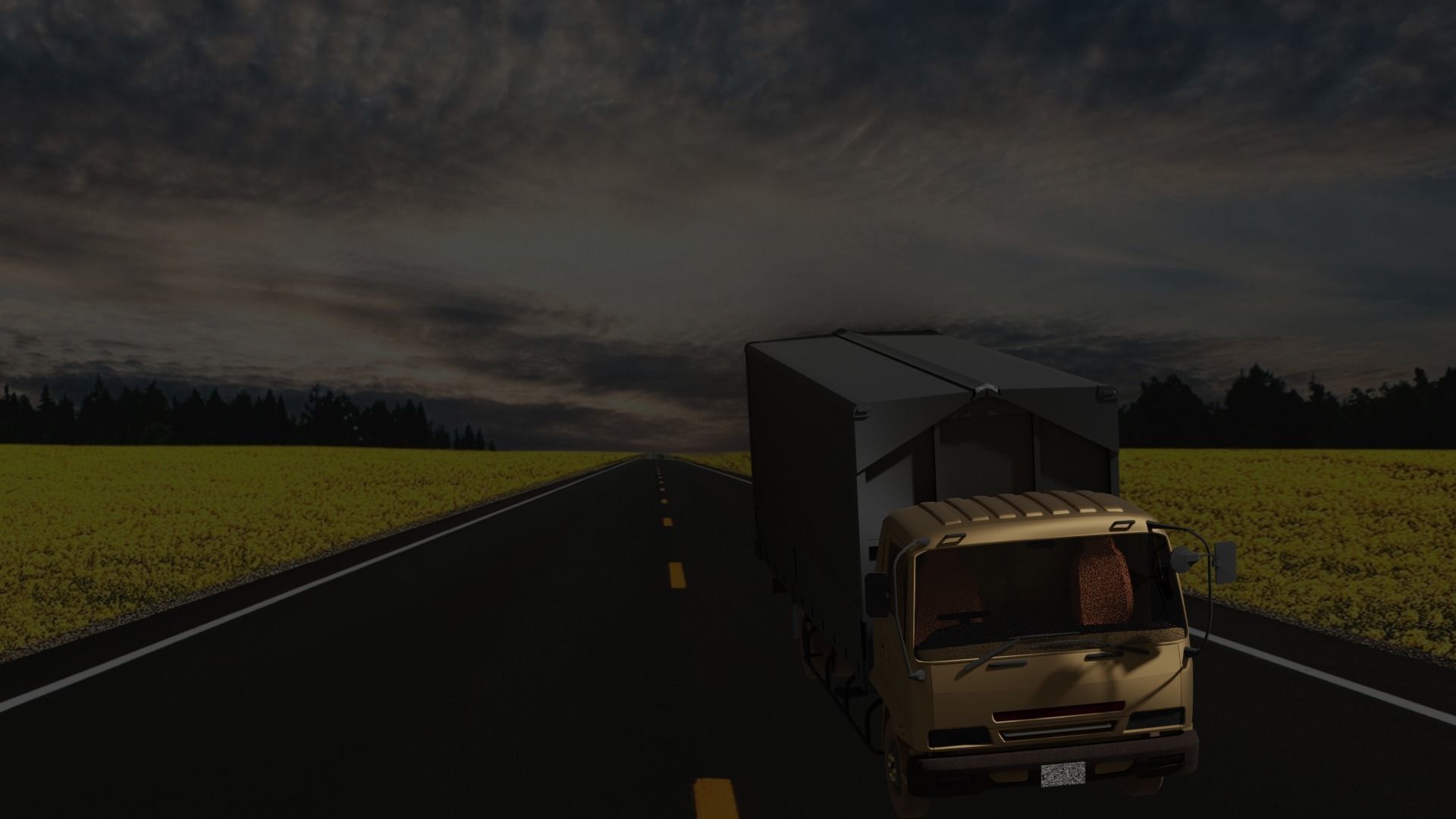 Truck simulator 3D model_1