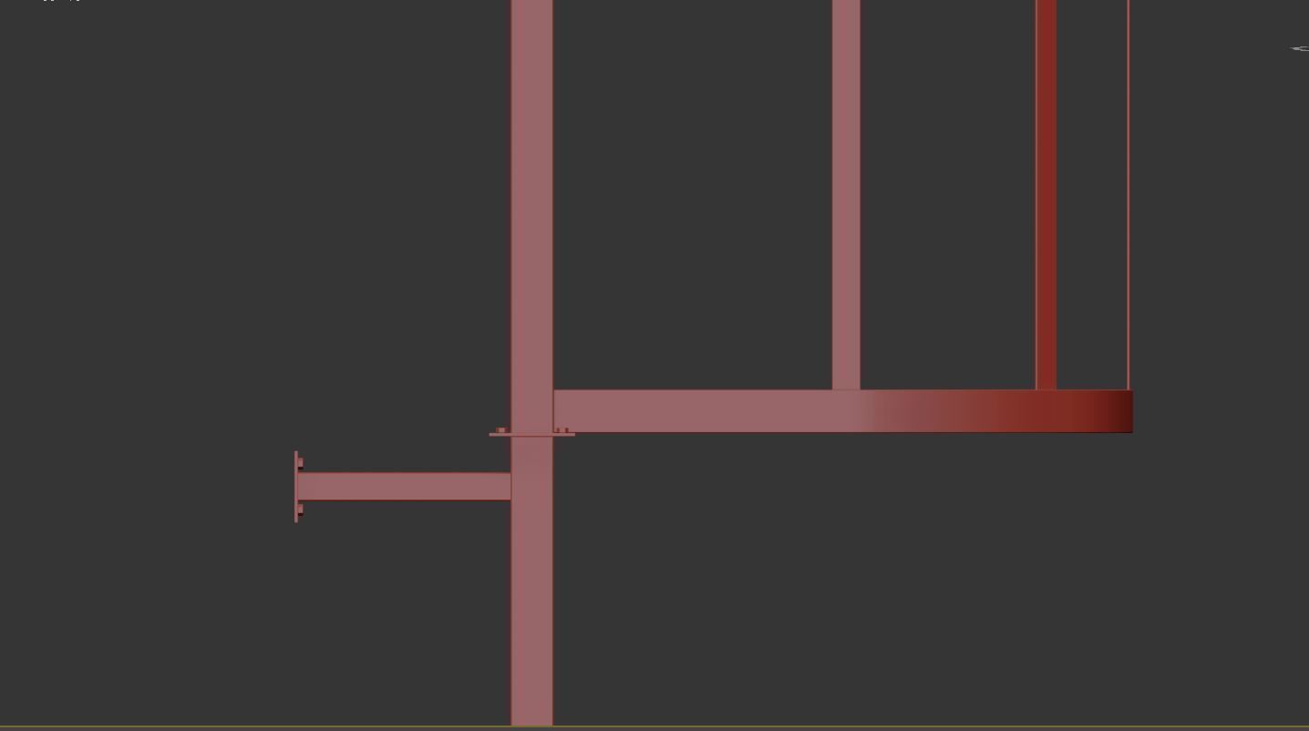 Fire Escape Stairs 3D model_37