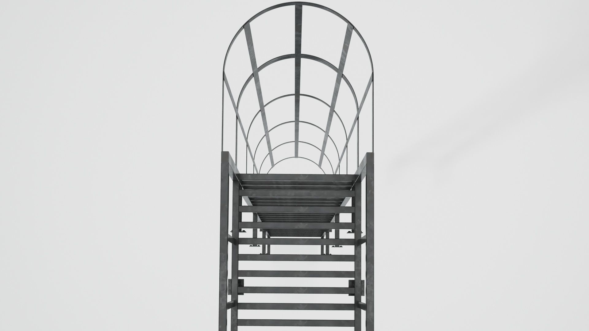 Fire Escape Stairs 3D model_12